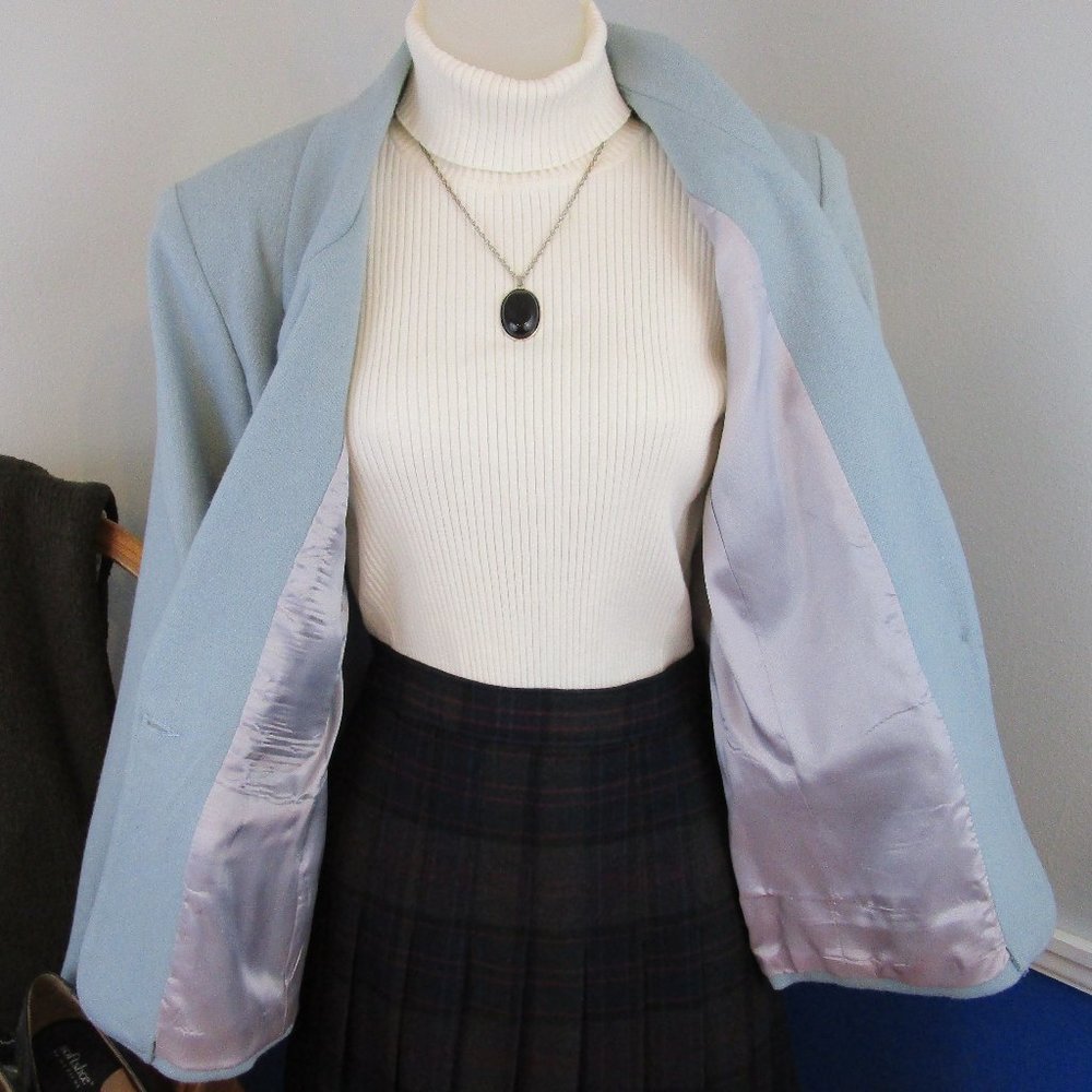 🎉3X Host Pick🎉 Vintage 80's Blue Blazer - Picture 5 of 8